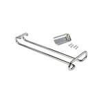 Emuca ? porte - verres � pied pour meubles ? longueur 280mm ? acier chrom� ? installation facile sous ...