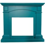Mpc - encadrement de chemine bleu turquoise c cm 102, 2x113, 7x28, 2 sined cornice camino cetona turchese ...
