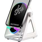 Enceinte induction pour smartphone - amplificateur avec lumi�re et rotation