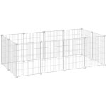 Enclos modulable, cl�ture pour petits animaux, cage pour hamsters, lapins, cochon d?inde, maille m�tallique, ...