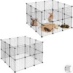 Enclos pour petits animaux domestiques, lot de 48 panneaux, parc d'extrieur extensible, clapier grillage, ...