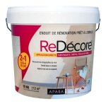 Enduit dcoratif, rnovation rapide, 2 en 1, lisse et dcore sur pltre, peintures, crpis, fibres, toile ...