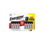 Piles aa alcaline max lr06 1, 5v4 + 4 offertes - energizer multicouleur