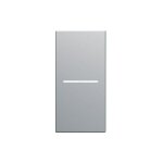 Enjoliveur interrupteur a voyant gallery 1 module titane hager wxd011t