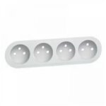 Enjoliveur blanc 4 prise 2p + t precable celiane composable legrand 068125