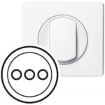 Enjoliveur blanc prise audio / video legrand 068213