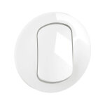 Enjoliveur interrupteur et ou va - et - vient c�liane - blanc ip44 (cb8001)
