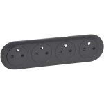 Enjoliveur legrand cliane prise 4 x 2p + t surface prcable compacte - graphite leg067914