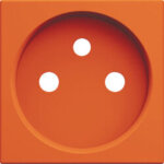 Enjoliveur prise de courant 2 p�les + terre gallery orange (wxd100e)