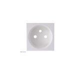 Enjoliveur prise de courant 2p + t hager gallery blanc