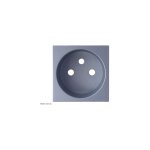 Enjoliveur prise de courant 2p + t hager gallery titane