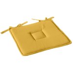 Galette plate � nouettes 40 x 40 cm lola 100% coton coloris jaune