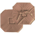 Galette  rabats polyester chaby 40 x 40 cm coloris marron camel