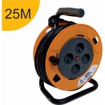 Enrouleur 25m h05vv - f 3g1. 5 - 4 prises 16a - garantie 2 ans
