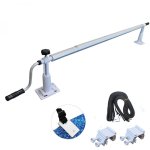 Enrouleur de bche  bulles pour piscine hors sol extensible de 1. 37m  6. 15m avec pinces - linxor