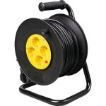 Enrouleur de cble 25m - 4 prises allemandes - ip20 - ac 220 - 240v - 50 - 60hz - h05vv - f3g1. 5mm2