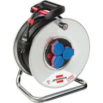 Enrouleur de cble garant s 50 m h05rr - f 3 x 1, 5 mm 290 mm 3 prises de courant avec contact de protection ...