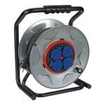 Perel - enrouleur professionnel avec systeme anti - rotation - cable en neoprene - 40 m - 3g2. 5 - 4 ...