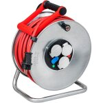 Enrouleur de c�ble silver - 25 usb � 3 prises avec clapets et 2 ports usb 5v / 2, 1a - h07rn - f 3g2, ...