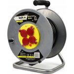 Enrouleur de c�ble, t�le d'acier 25 m, c�ble 3x2, 5, 16a, 4x prises de courant