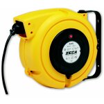 Zeca - enrouleur de cble 9 m 3g 2, 5 mm 230v polypropylne avec enrouleur automatique et support mural ...