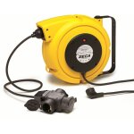 Zeca - enrouleur de cble 14 m 3g 1, 5 mm 230v polypropylne avec enrouleur automatique et support mural ...