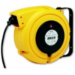 Zeca - enrouleur de cble 8 m 4g 2, 5 mm 400v polypropylne avec enrouleur automatique et support mural ...