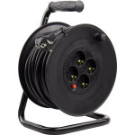 Efectoled - enrouleur extensible 50m 3x1. 5mm avec systme 'anti - twist' noir