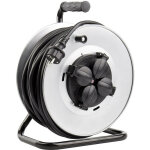 Enrouleur extensible 50m 4 prises ip44 3x1. 5mm gris