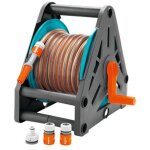 Enrouleur portable de tuyau d'arrosage �quip� de 15 m. de tuyau gardena + accessoires
