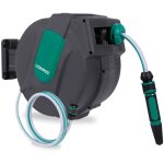 Vonroc - enrouleur de tuyau automatique ? tuyau 15m, rotation 180°, support mural ? buse, raccord, connecteur ... Vonroc - enrouleur de tuyau automatique ? tuyau 15m, rotation 180°, support mural ? buse, raccord, connecteur ...