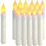 Ensemble de 12 bougies coniques led, bougies de table sans flamme, bougies harry potter  piles pour ...