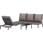 Outsunny - ensemble de 2 bains de soleil inclinables avec matelas dhoussables