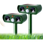Ensemble 2 pi�ces r�pulsif chat ultrason solaire repulsif chat exterieur sensibilit� et fr�quence r�glable ...