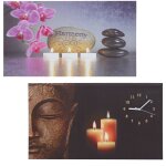 Ensemble de 2 tableaux led tableau lumineux sur toile tableau mural minuterie bouddha / harmonie horloge ... Ensemble de 2 tableaux led tableau lumineux sur toile tableau mural minuterie bouddha / harmonie horloge ...