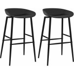 Vidaxl - chaises de bar lot de 2 noir