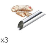 Ensemble de 3 moules � cannoli ligne delicia en acier inoxydable - tescoma