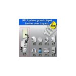 Ensemble 3 prises grand clapet avec tuyaux - couleur au choix - beige