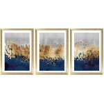 Ensemble de 3 tableaux dcoratifs abstrait paysage