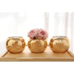 Ensemble de 3 vase bling vase dor� rond vase en argent vase en or rose vase de table vase de f�te vase ...