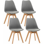Clp - ensemble de 4 chaises de djeuner avec une session ergonomique de design moderne dans diffrentes ...