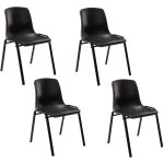 Clp - ensemble de 4 chaises empilables en polypropylne nowra