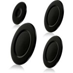 Ensemble de 4 chapeaux de br�leur � gaz en m�tal am�lior� pour cuisini�res sabaf, br�leurs � gaz, couvercle ...