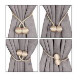 Lot de 4 embrasses rideaux magnétiques , corde polyester reinforcée pour salon, chambre, salle à manger ... Lot de 4 embrasses rideaux magnétiques , corde polyester reinforcée pour salon, chambre, salle à manger ...