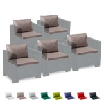 Grand soleil ? ensemble de 5 coussins de rechange imperm�ables pour salon de jardin en rotin ? r�sistants ...