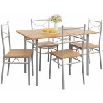 Ensemble table � manger avec 4 chaises ensemble de meubles 5 pi�ces pour salle � manger cuisine en m�tal ...