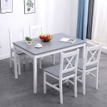 Ensemble de salle � manger 5 pi�ces avec table � manger 108 x 65 x 73 cm et 4 chaises, ensemble de table ...