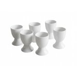 Ensemble de 6 coquetiers en porcelaine blanche au design simple, compatibles avec toutes les tables de ...