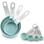 Ensemble de 8 pices lot de tasses et cuillres  mesurer, measuring spoons set, measuring cups measuring ...