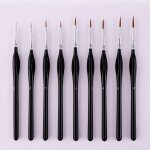 Ensemble de 9 pinceaux � peindre avec d�tails fins, pinceau, peinture miniature, ensemble de pinceaux ...